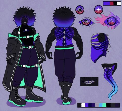 Character reference sheet of my character, Victor Harkness